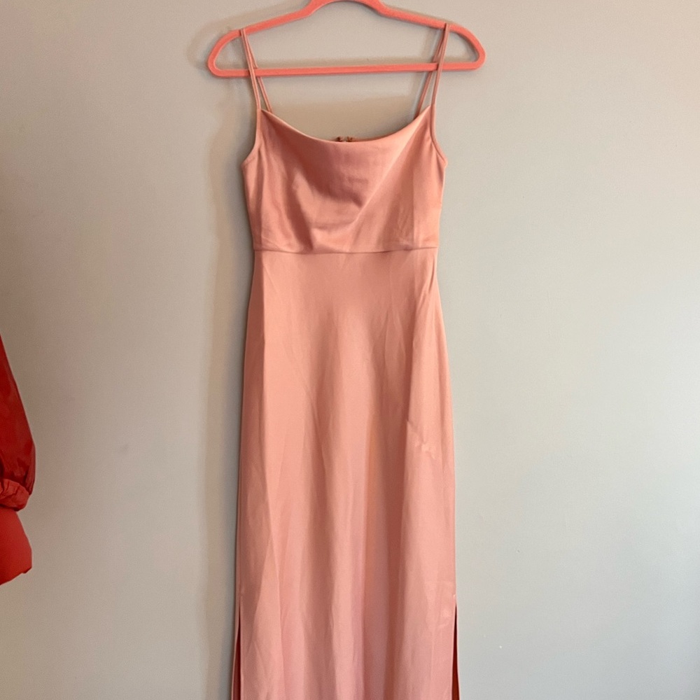 NWT BHLDN Sachin and Babi Cowl Neck MIDI Slip Satin Dress Size 2